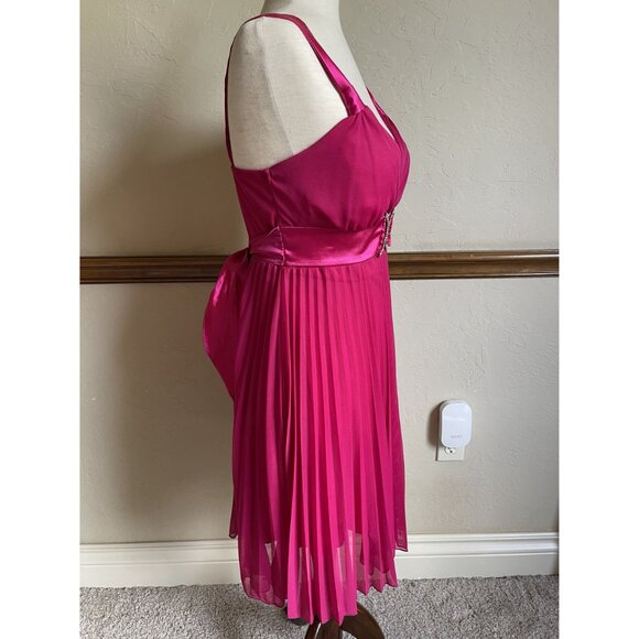 Taboo Size Large Pink Vintage Babydoll Mini Dress Barbie Satin Made in USA 90s - Picture 5 of 10